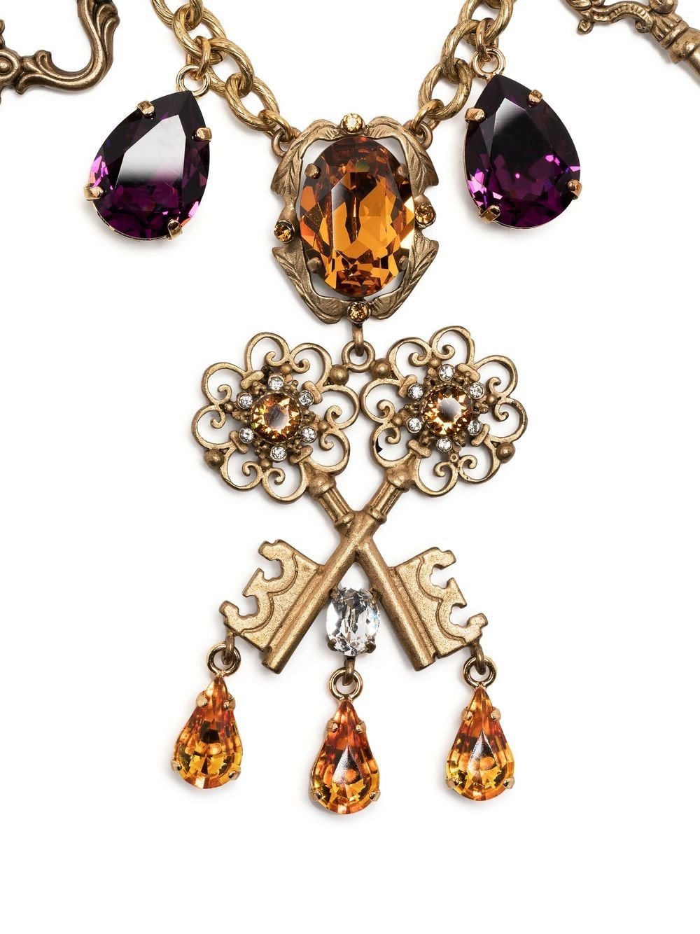 Dolce & Gabbana crystal-key-charm necklace