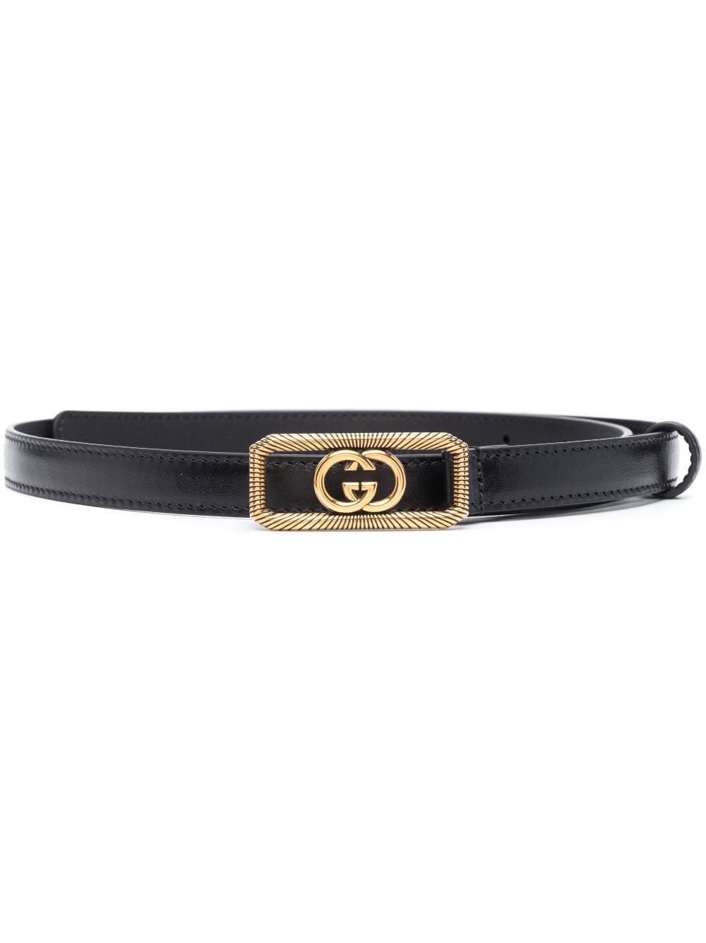 Gucci Interlocking G-buckle leather belt