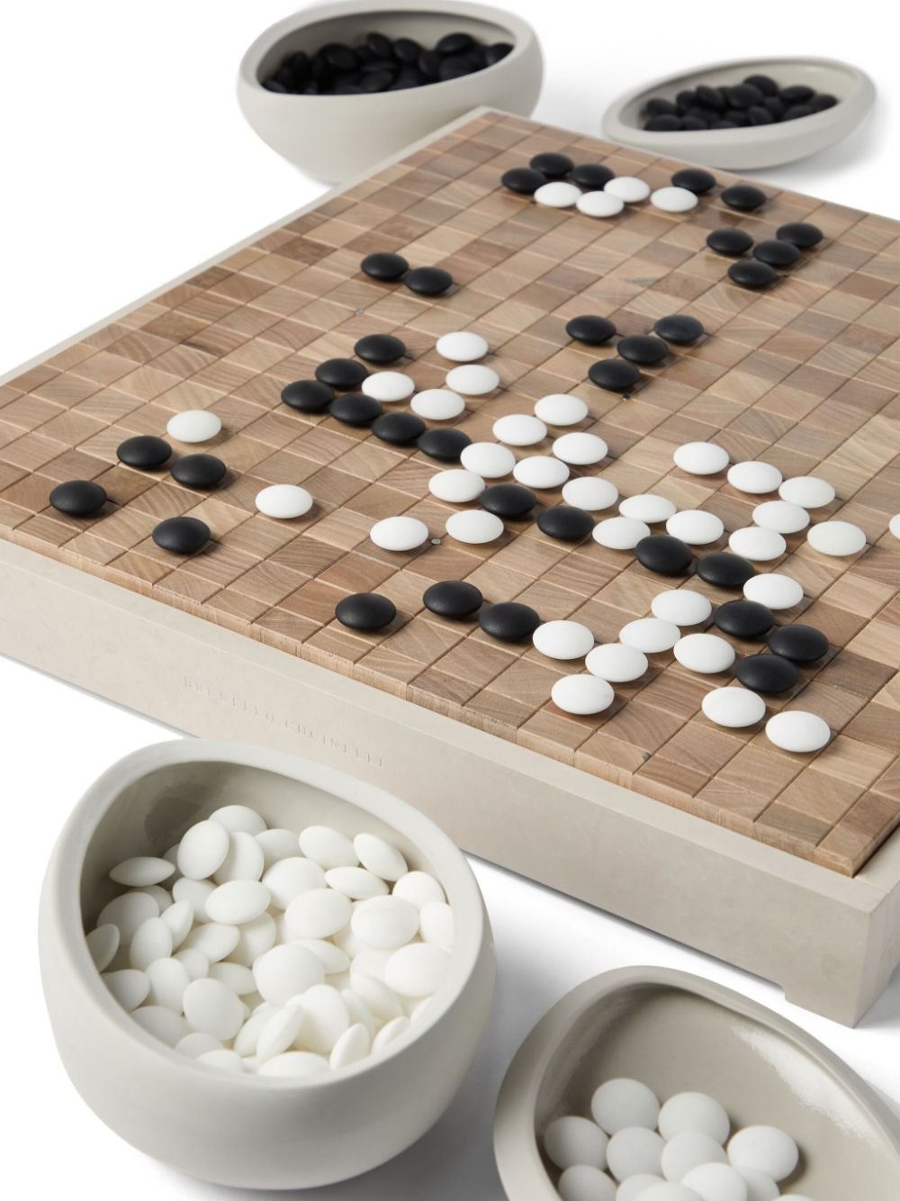 Brunello Cucinelli wooden Go game set (42.5 cm x 42.5cm)