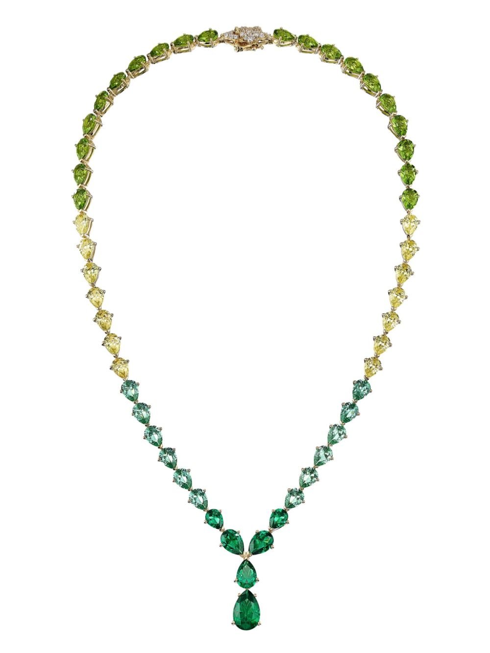 Anabela Chan 18kt gold vermeil Emerald Nova gemstone necklace