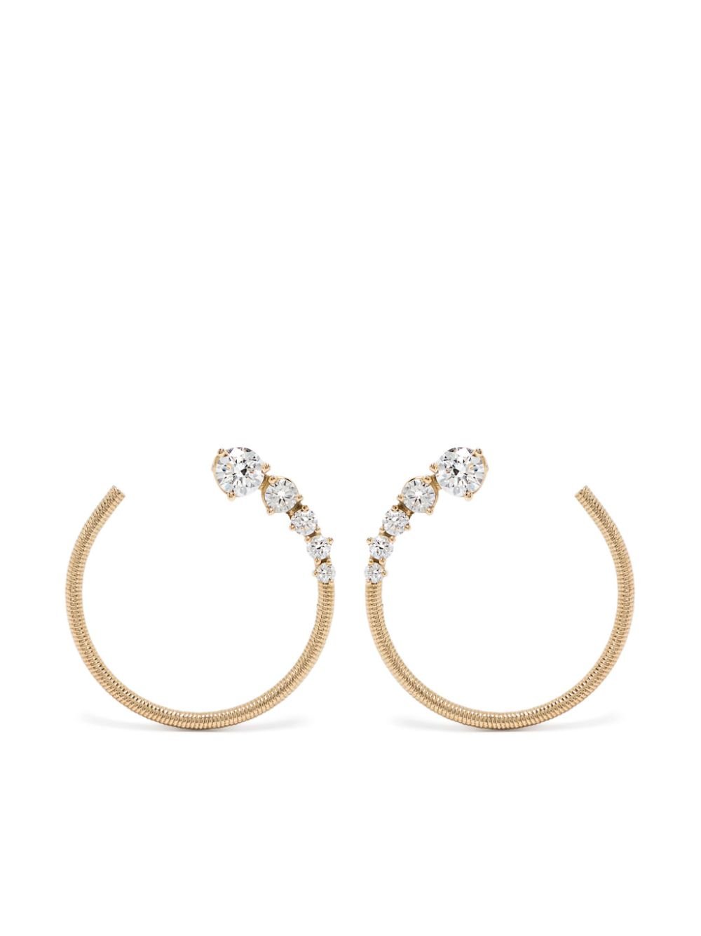 LEANDRA 18kt yellow gold Cabo Rueda diamond earrings