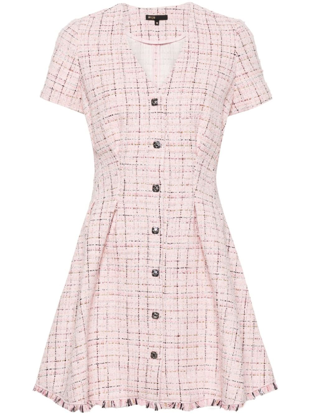 Maje tweed babydoll dress