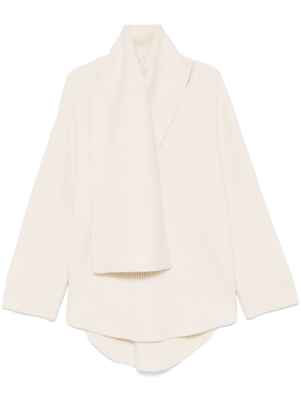 TOTEME attached-scarf sweater