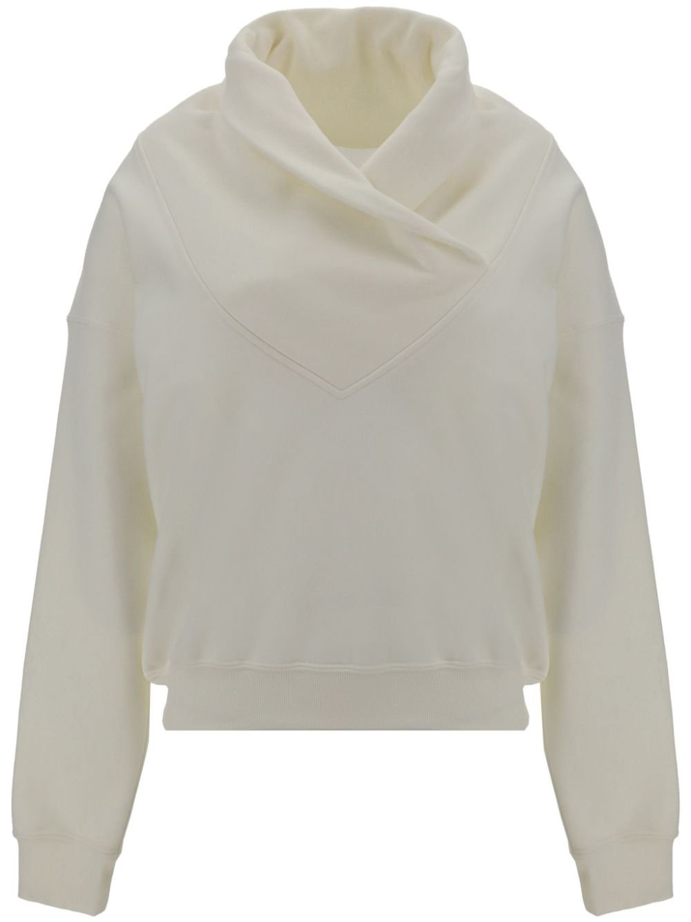 Saint Laurent draped-detail cowl-neck sweatshirt
